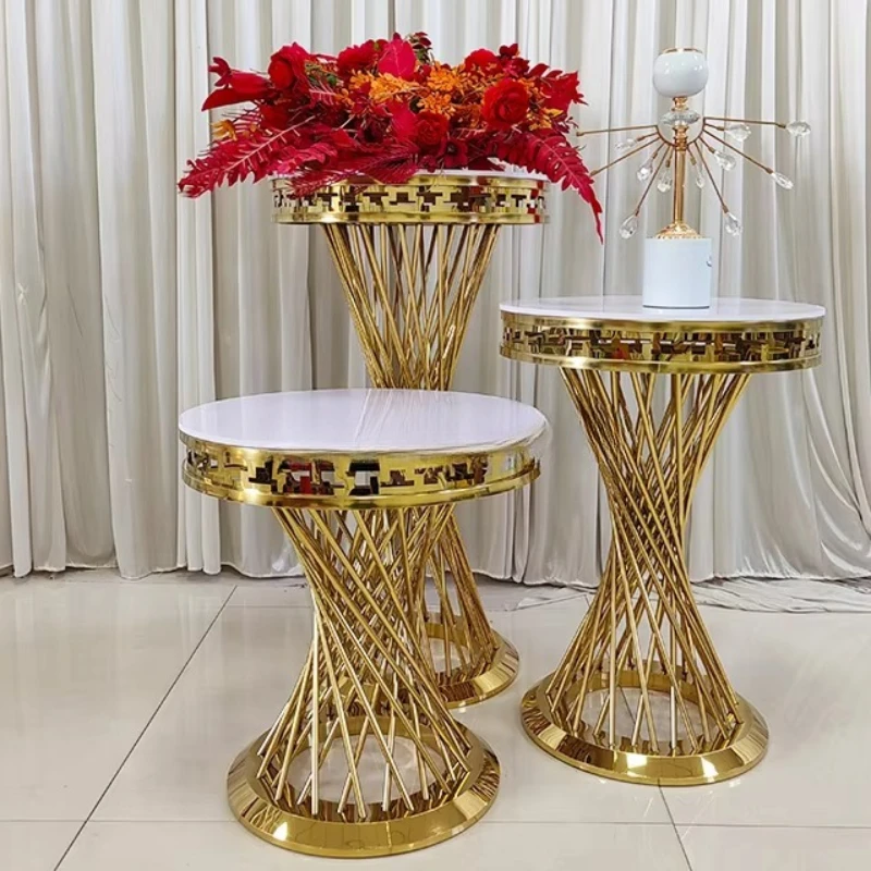 مصنع الذهب كعكة الوقوف المعدني طيدة الحلوى الجدول الركيزة ل لوازم الديكور الزفاف مساءات الحفلات #1