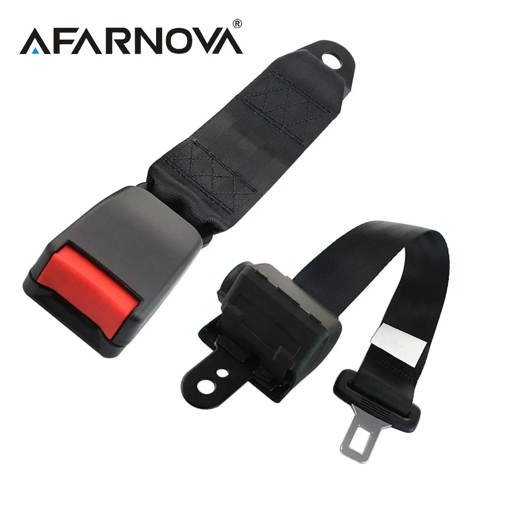 Two-point Adjustable Seat Belt Automatic Telescopic 5 Color Black Red Grey Blue Beige 118CM Quick Release Buckle Safety