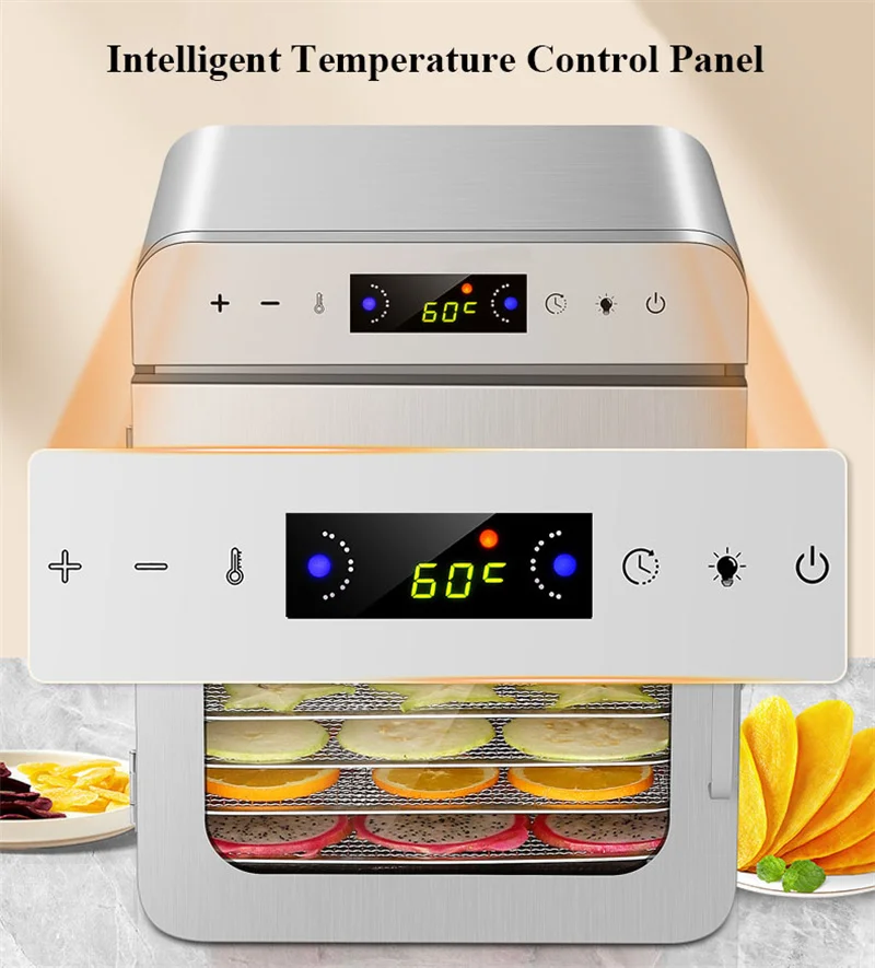 10-layer Fruit Vegetable Dryer Drying Machine Intelligent Food Dehydrator Touch Screen Household