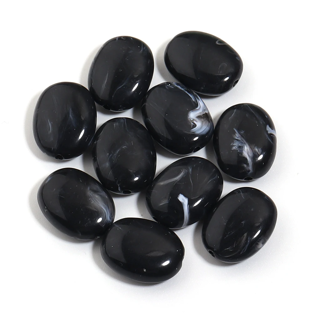 20 Stück 15 x 19 mm zweifarbige ovale Acrylperlen, imitierte Jadesteine, lose Abstandsperlen für die Schmuckherstellung, DIY-Armband, Halskette – Detail 23
