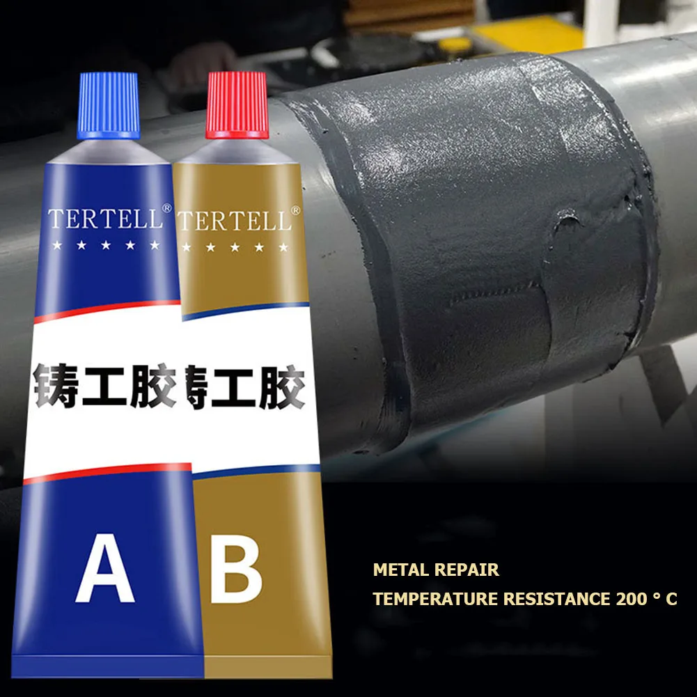 AB Type Casting Repair Glue High Temperature Resistant Liquid Metal Welding Filler Metal Repair Glue Caulking Agent Extra Strong