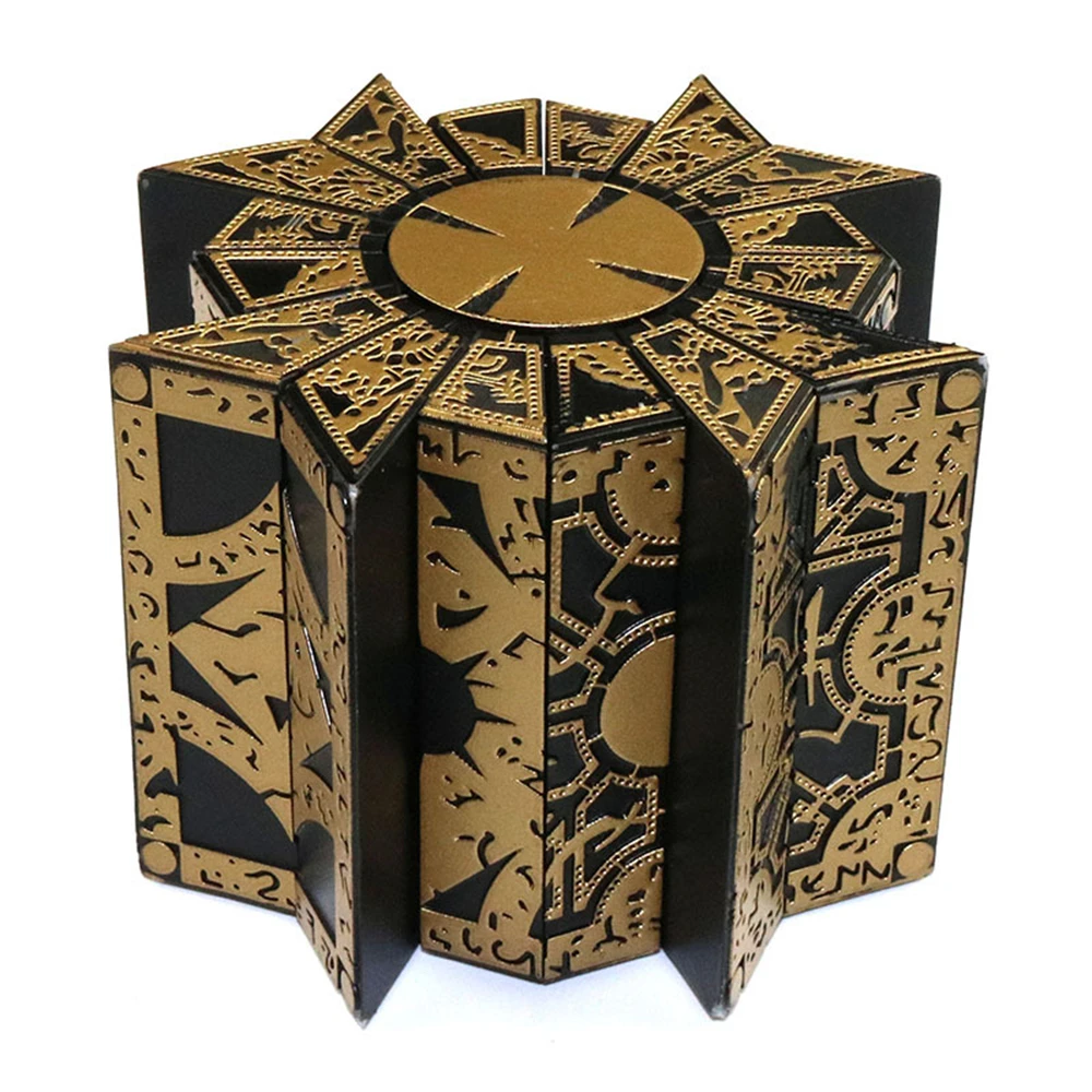 1:1 Hellraiser Puzzle Box Moveable Lament Horror Terror Figures Film Serie Cube Models Creative Detachable Puzzle Box Toy