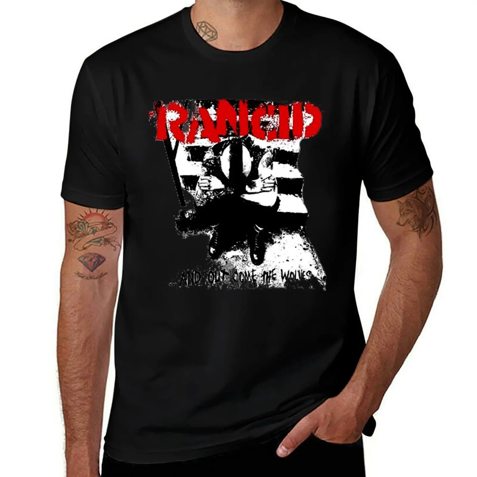 

Rancid Band And Out Come the Wolves T-Shirt t shirts cotton 100% t shirt for man T-Shirt
