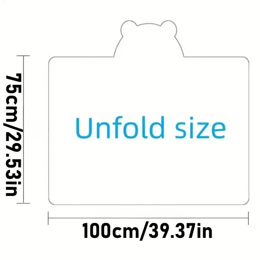 Asciugamano con cappuccio simpatico orso per bambini Asciugamano da bagno Asciugamano morbido per la scuola materna Asciugamani da spiaggia Avvolgente per bambine e ragazzi Cotone organico unisex