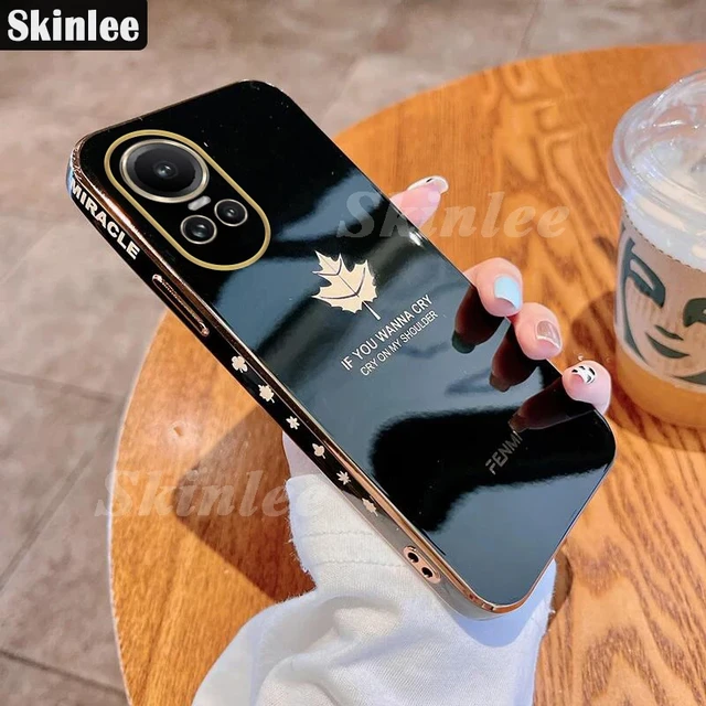 Case For OPPO Reno 10 Pro 5G Plated Maple Leaf Frame Silicone Soft Shell  For Reno 10 Pro Plus A78 4G A18 A38 A58 A98 Cover Funda - AliExpress