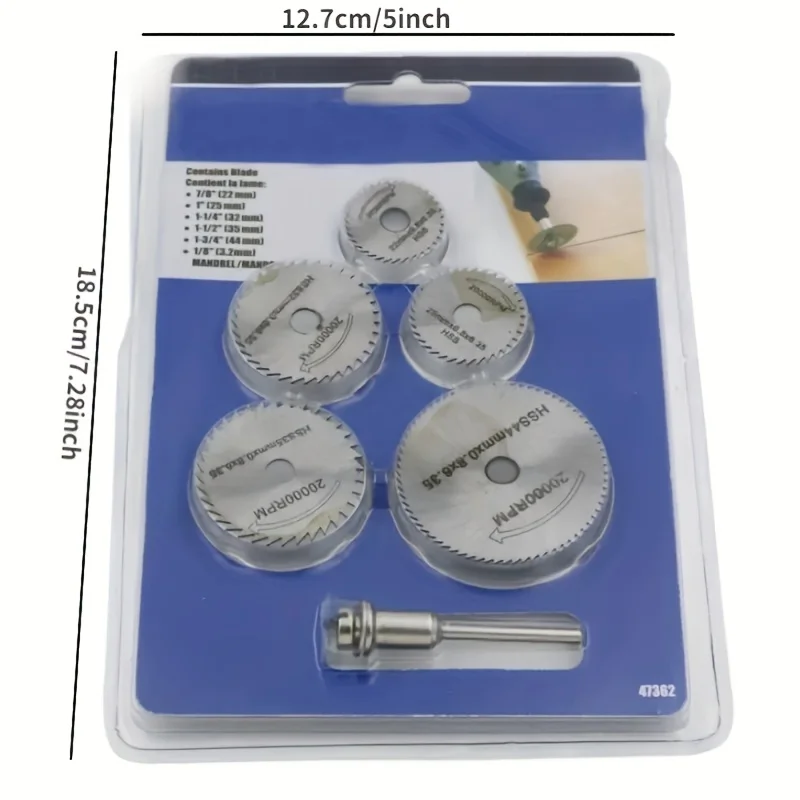 6Pcs Mini Circular Saw Blade, Hss Cutting Disc, Rotating Drilling Tool Accessories For Wood Plastic And Aluminum view 3