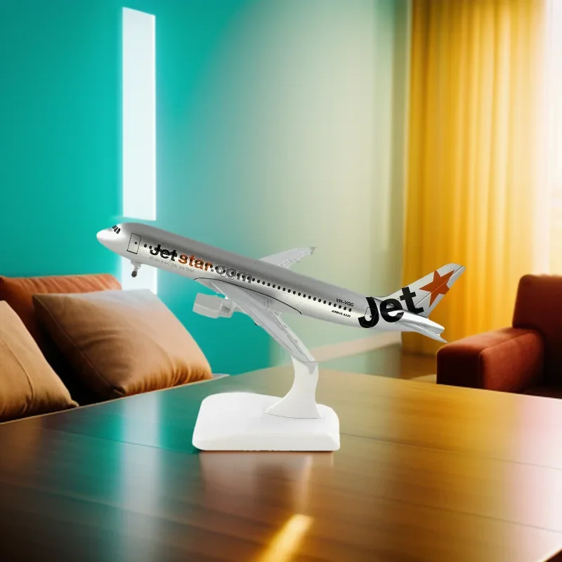 

Alloy Airbus A320 Jetstar Airways Aircraft 1/400 Scale 20CM Plane Model With Landing Gear Toy Airplane For Boys Gift for Collect