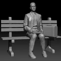 Forrest Gump Resin Figure 1/24 Scale 75mm Assembly Model Kit Unassembled Dioramas Unpainted Statuettes Toys