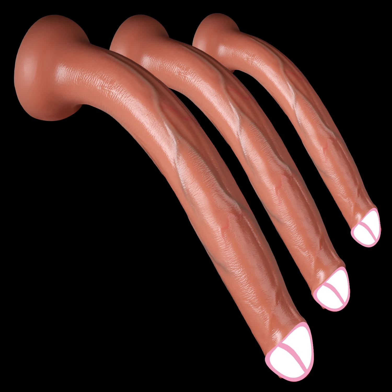 Dildo realista de 3 tamaños, súper largo, con ventosa, masturbador suave, sensación de piel real, juguete sexual anal para hombres, mujeres y adultos.
