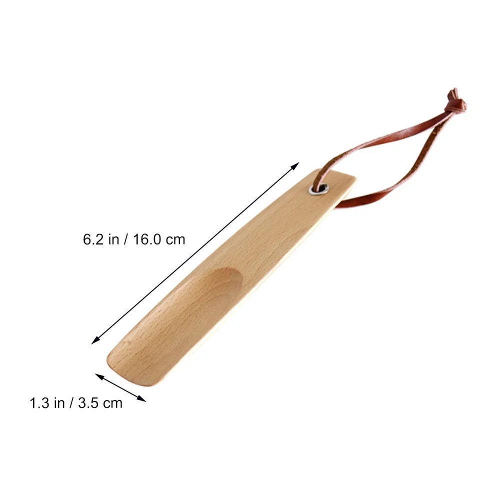 

Portable Wooden Long Handle Wood Shoe Horn Horn For Elderly Kids Home Use Wood Shoe Lifter Smooth Edge Durable