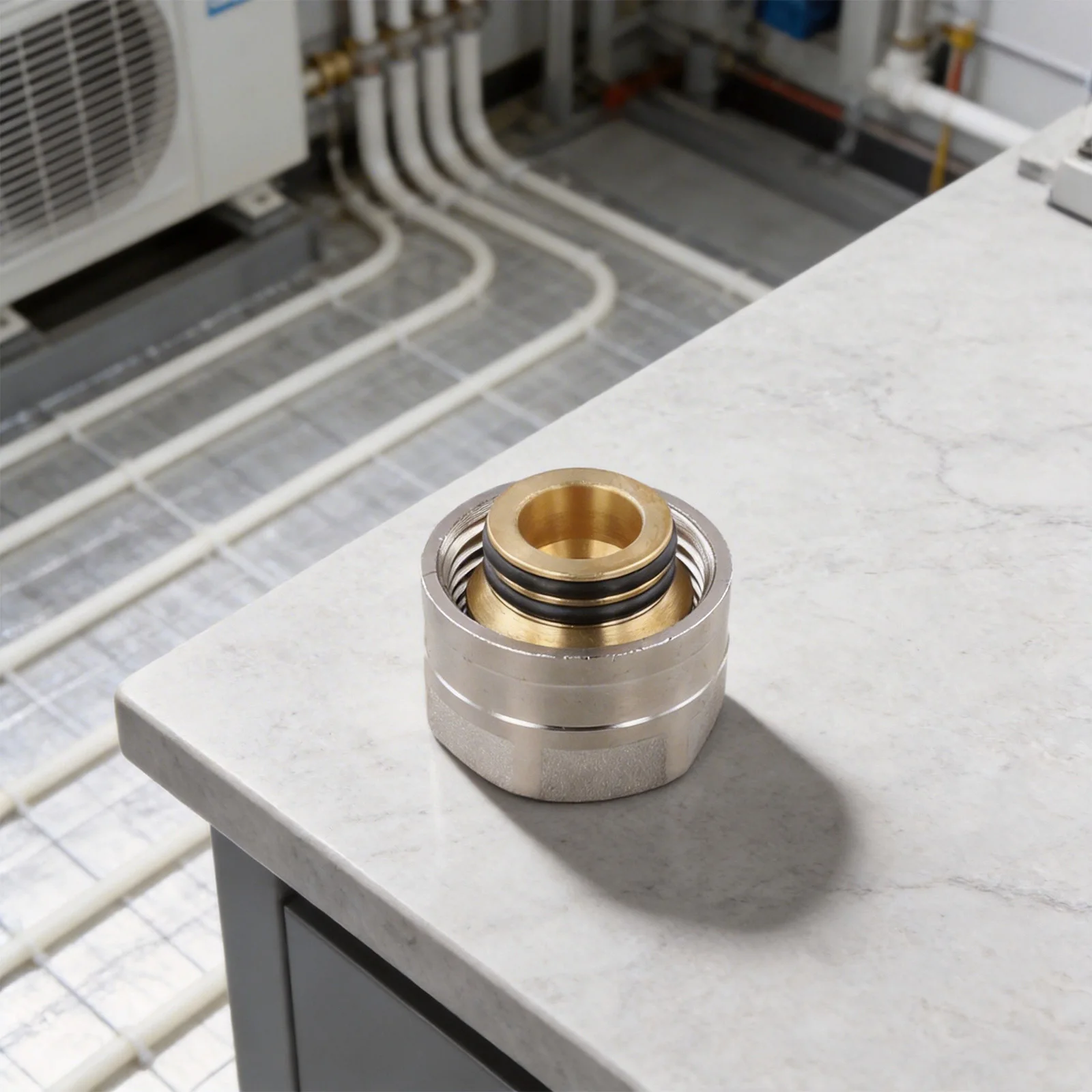 Copper Floor Heating Manifold Connector Large Flow Floor Heating Manifold Adapter 16x2.0,20x2.0,20x2.3 Floor Heating Pipe Adapte