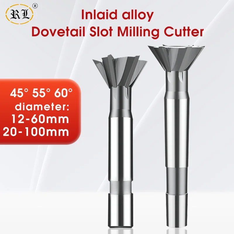 RL Dovetail Milling Cutter 45 Angle 60 Angle 55 Angle T-slot Milling Cutter D12-60MM