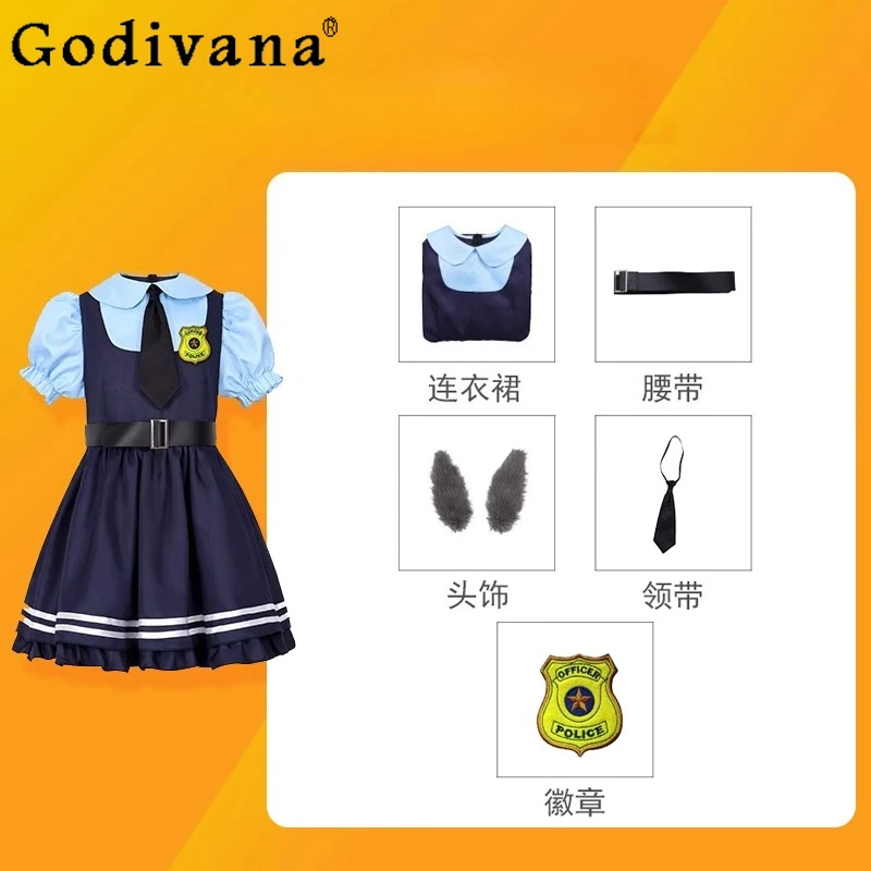 女性 Cos アニメジュディホップハロウィンセットジュディコスプレ衣装パンツスーツ女性漫画ジョイントスタイルメイドウサギの服