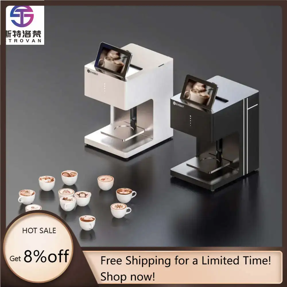 STLF JW للطابعة المسطحة الأوتوماتيكية Latte Art ماكينة طباعة القهوة التجارية الغذاء الصف الحبر الصالحة للأكل صورة شخصية فندق الغذاء