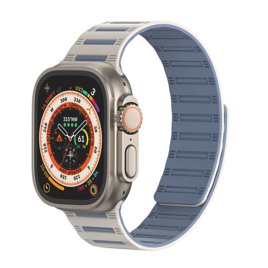 New Two-Color Magnetic Silicone Strap for Apple Watch Ultra3 49mm 46mm 45mm 41mm for iwatch Series11 10 9 8 7 6 5 SE 3 Band