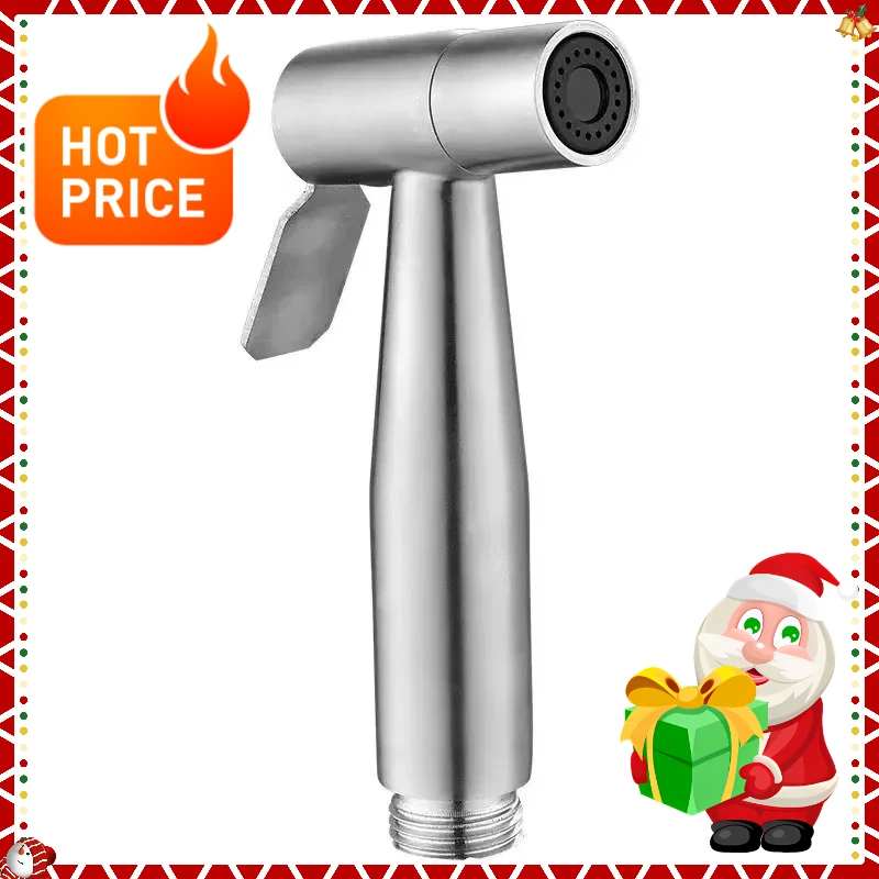 

Bathroom Stainless Steel Faucet Spray Handheld Toilet Bidet Faucet Stainless Steel Hand Bidet Sprayers Brushed Water Sprayer
