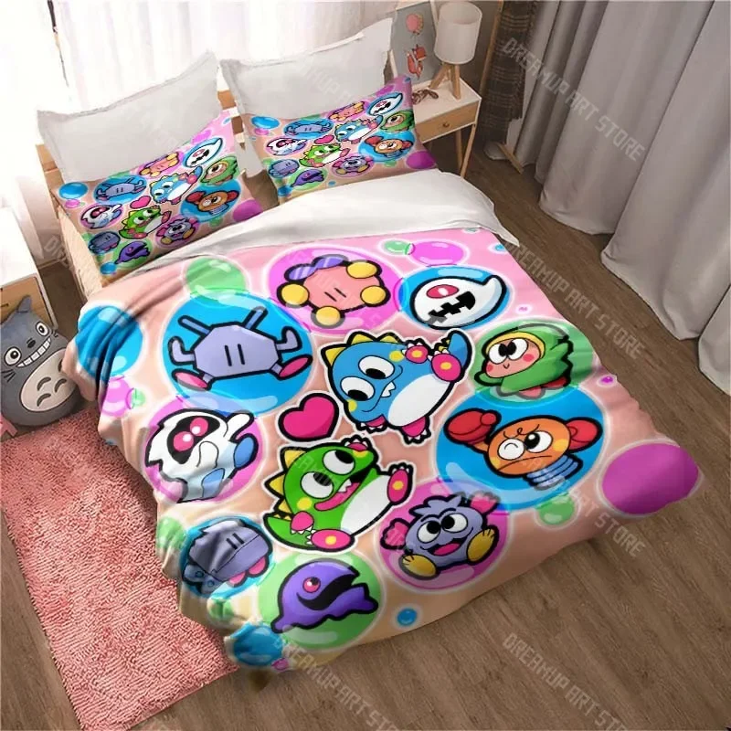 

Cartoon Bubble Bobble Bedding pillowcase quilt cover bedroom home comfort printing large bed bedroom decoration children's gift