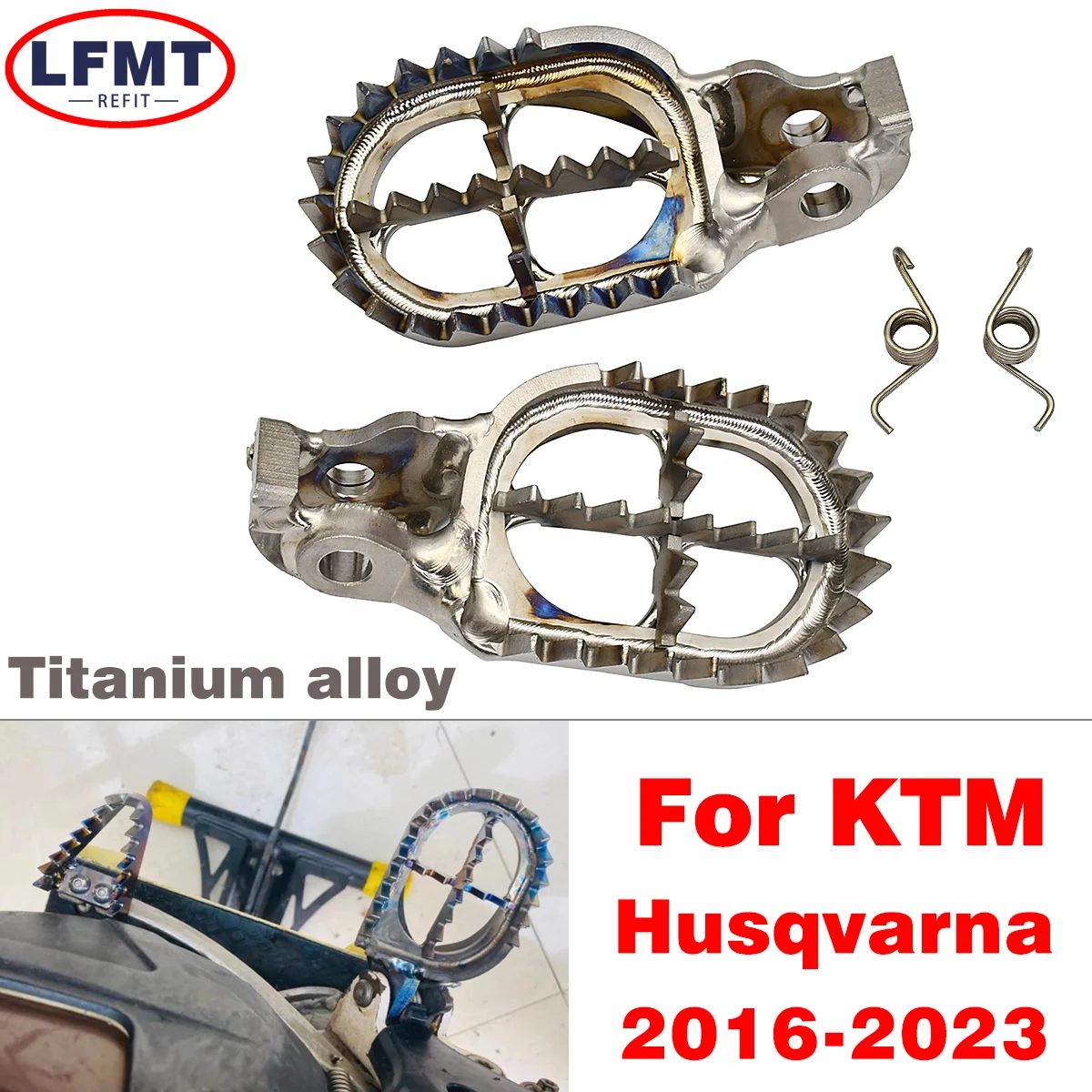 

Titanium Footboard foot treadle rest For KTM SX SXF XC XCF EXC EXCF 125-500 For Husqvarna TX FX TC FC TE For GasGas MC EX EC F