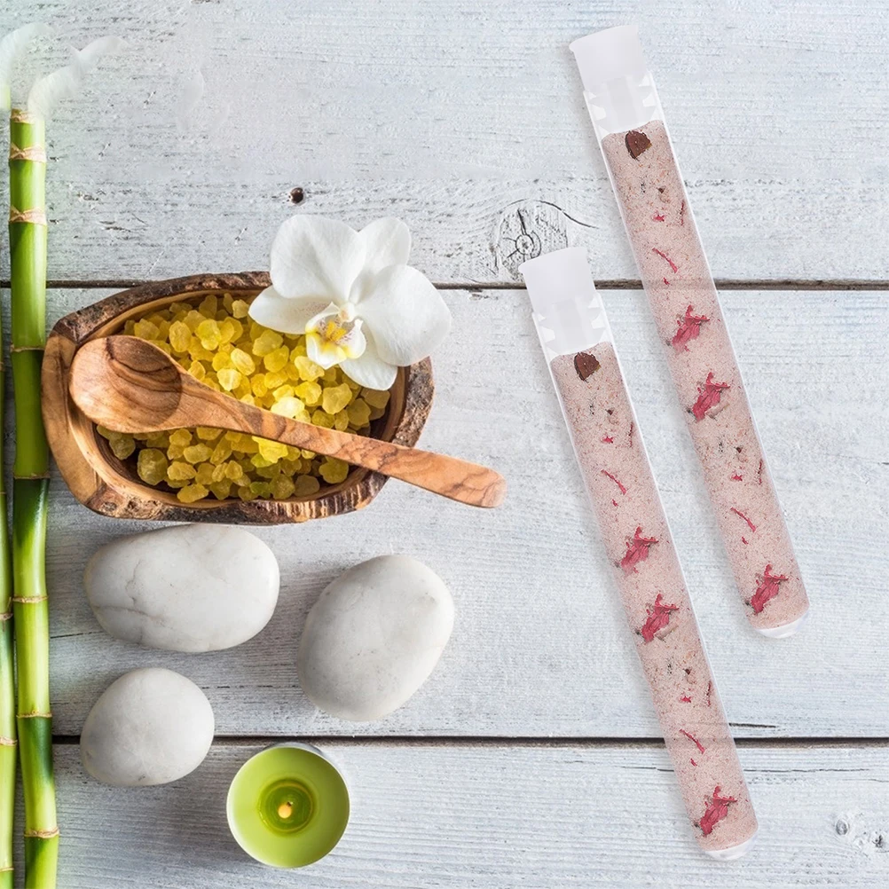 50 Pcs Disposable Test Tube Plastic Caps Small Clear Containers Bath Salts Tubes