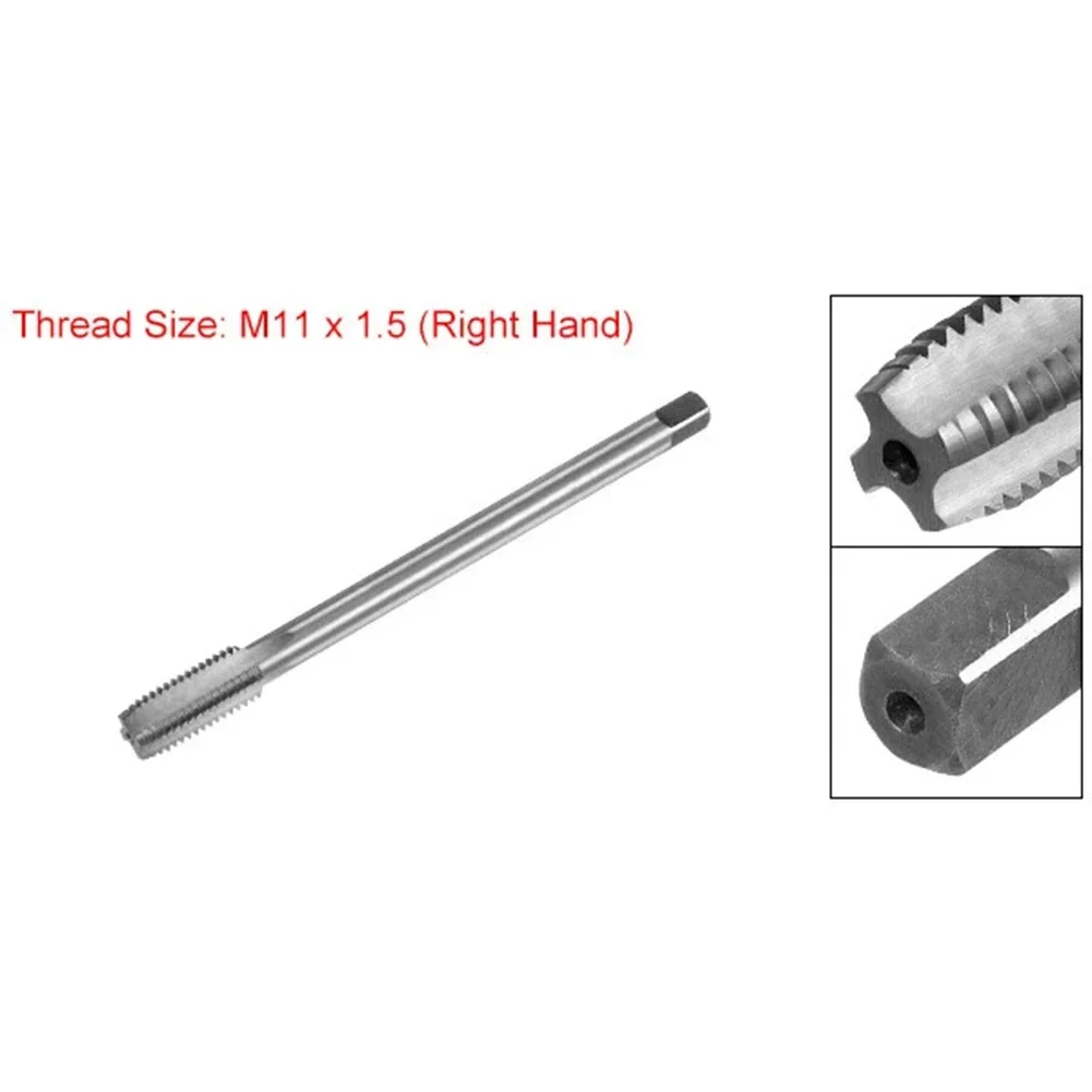 Metric Thread Tap For H2 130 Mm Extra-long Straight Flute Tapping Tools, M11 X 1.5 Hand Tool Accessory With High-speed Steel Tap