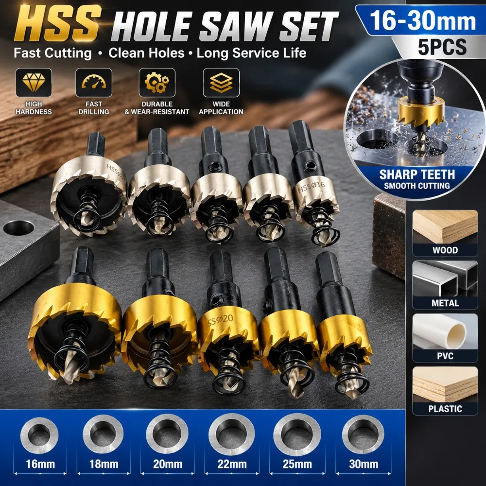 conjunto-de-5-brocas-de-serra-de-furo-hss-16-30-mm-com-revestimento-de-titanio-para-perfuracao-de-metal-aco-inoxidavel-ligas-e-madeira-acessorios-para-ferramentas-eletricas