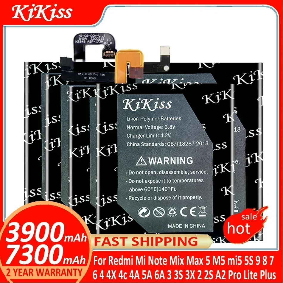 Battery for Xiao mi Xiaomi Redmi Mi Note Mix Max 5 M5 mi5 5S 9 8 7 6 4 4X 4c 4A 5A 6A 3 3S 3X 2 2S A2 Pro Lite Plus Pocophone F1