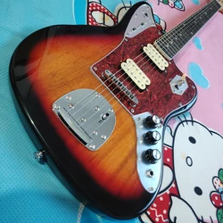 Classic sunset colored electric guitar in stock, with multiple switch controls. for quick shipping