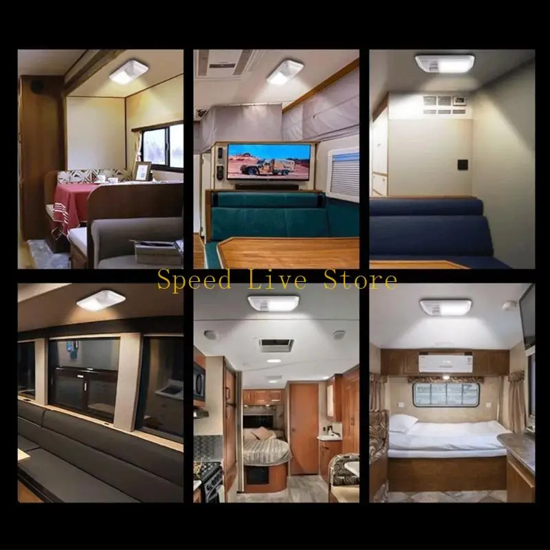 547C LED Ceiling Light 800LM Single Dome Light for Boat Trailer Interior Lighting