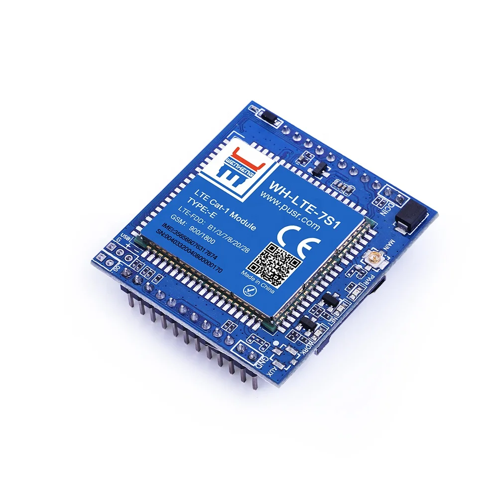 WH-LTE-7S1-E DIP Type LTE Cat 1 Communication Module Gsm Modem Module Support MQTT IoT Platform