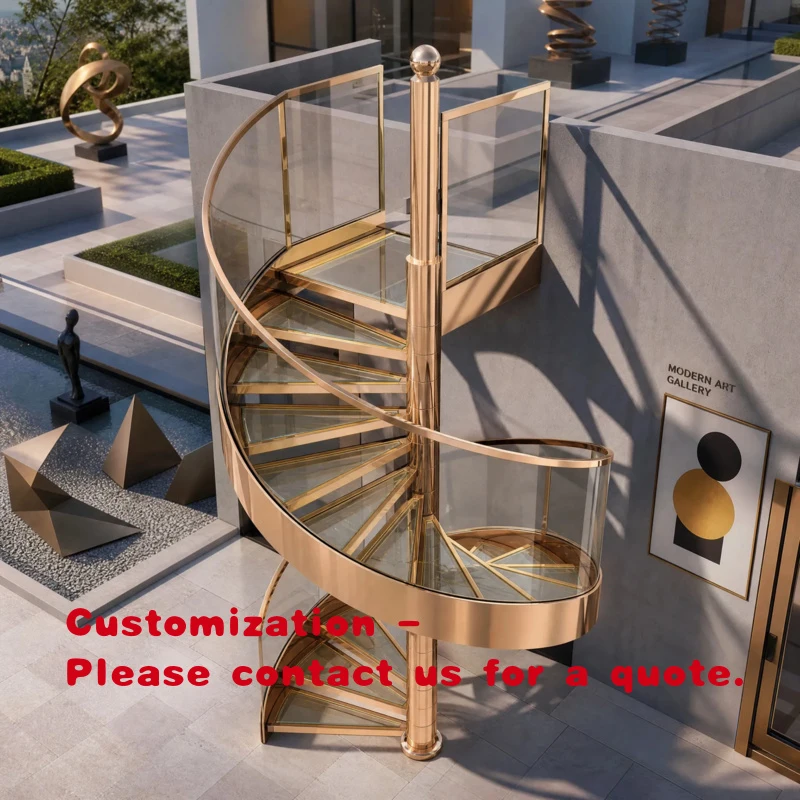 custom.Ultra Modern Exterior Staircase with Perforated Stainless Steel Steps