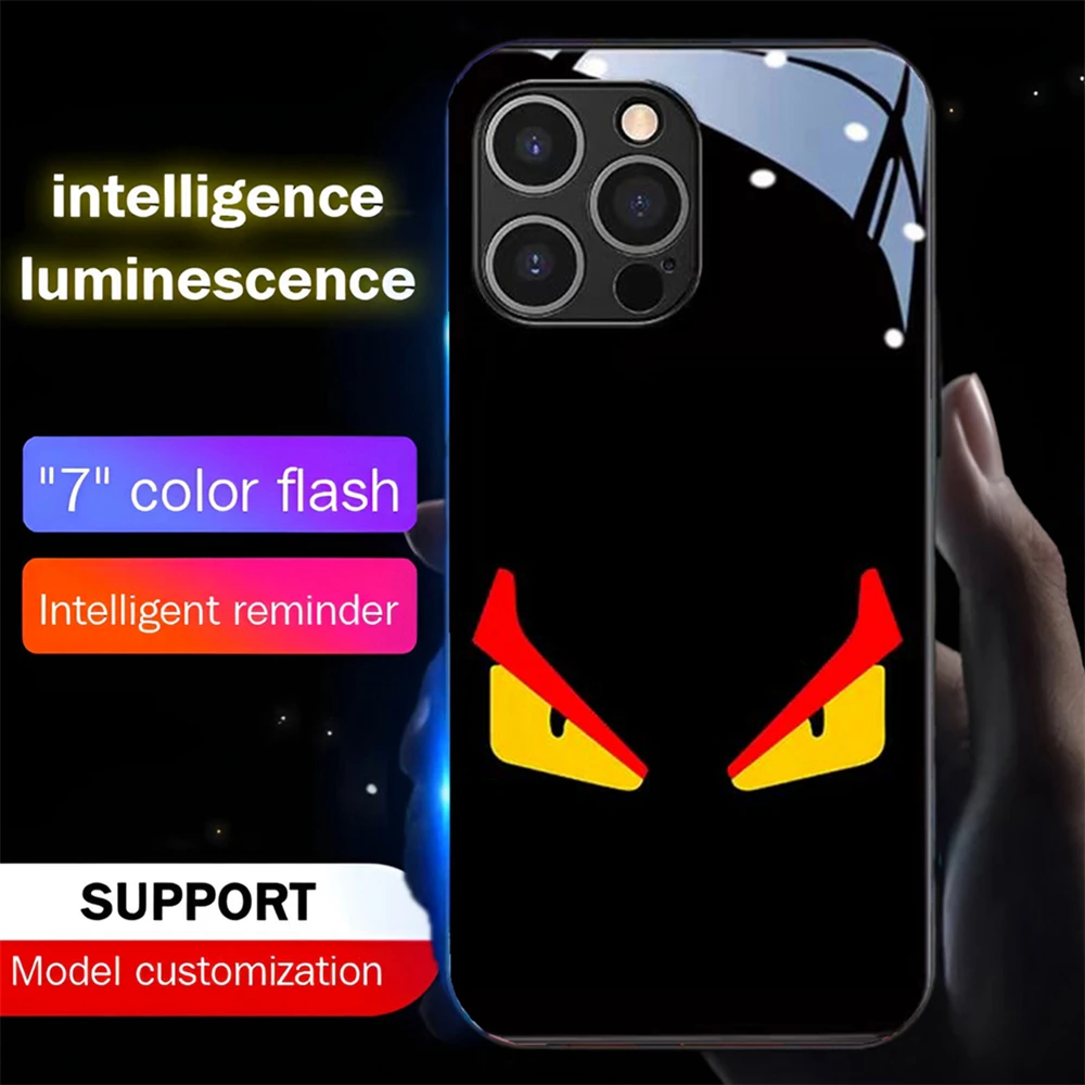 

LED Luminous Phone Case Voice Activated Flashing Luminescent Protection Cover For Samsung S25 S24 S23 S22 S21 S20 FE Plus Ultra