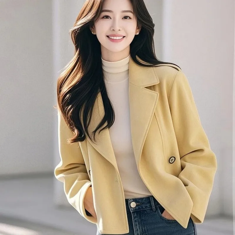 

Женская одежда, осенне-зимняя мода, простота, трендовые пуговицы, однотонный, с v-образным вырезом, женский темперамент, тонкий кардиган, пальто, топы