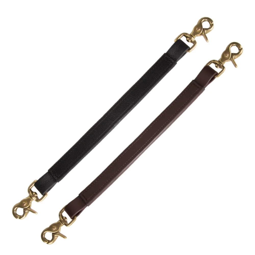 حزام جلدي للسروج الإنجليزية مع أبازيم نحاسية آمنة لدعم استقرار المتسابق في مختلف أنصائح ركوب الخيل #5