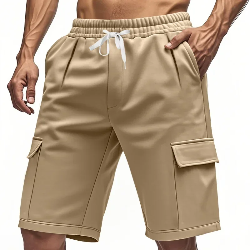 Sports five-point pants men's summer breathable and skin-friendly loose squat jogging casual multi-pocket tooling shorts
