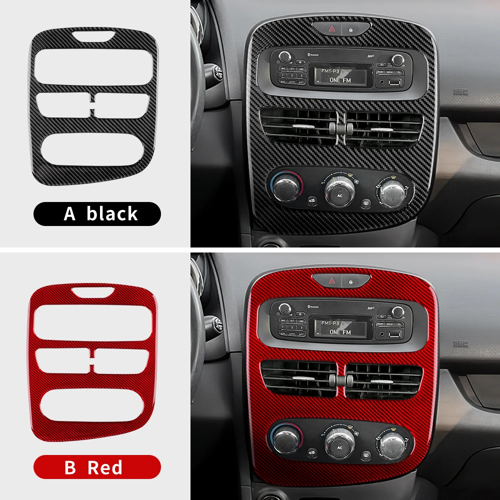 

For Renault Clio 4 2013 2014 2015 2016 2017 2018 Real Soft Carbon Fiber Sticker LHD RHD Car Central Control Panel Accessories