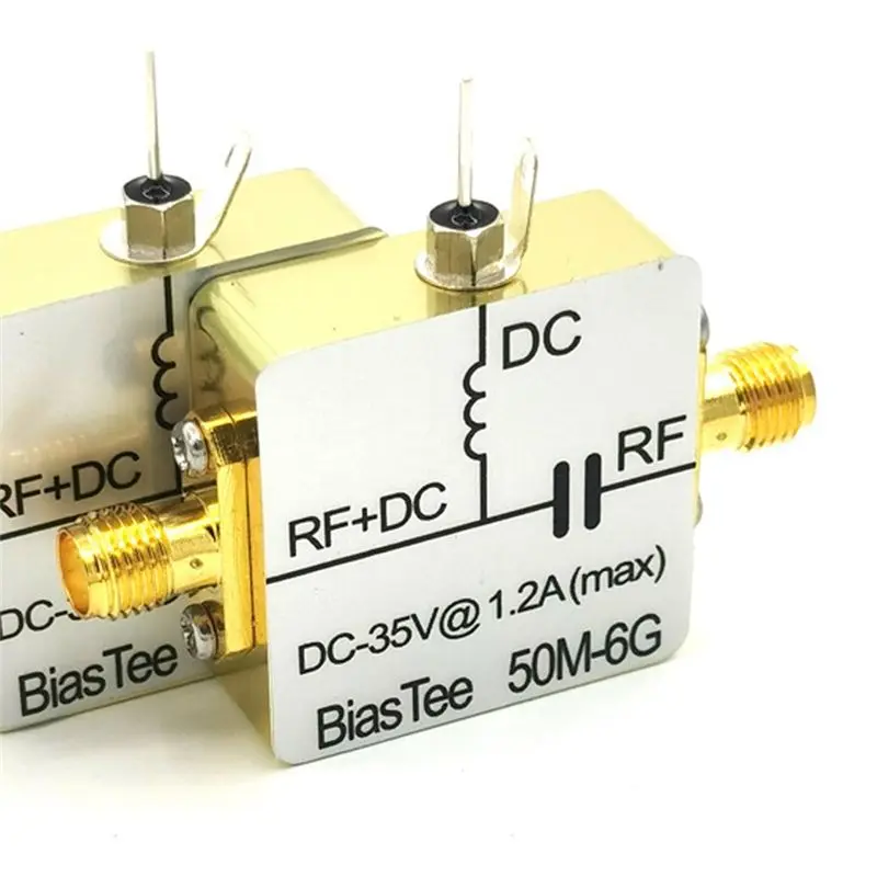 !【Top Deals】50M-6Ghz Bias Tee RF Feed Biaser Coaxial Feed Biastee Box For HAM Radio SDR Antenna Spectrum Analyzer Signal Source