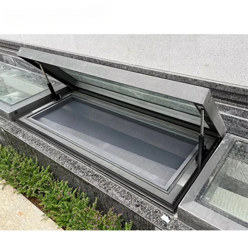 Led Skylight Glass Fixed Aluminum Frame Skylight Window Automatic Aluminum Modern Window Design Roof Windows