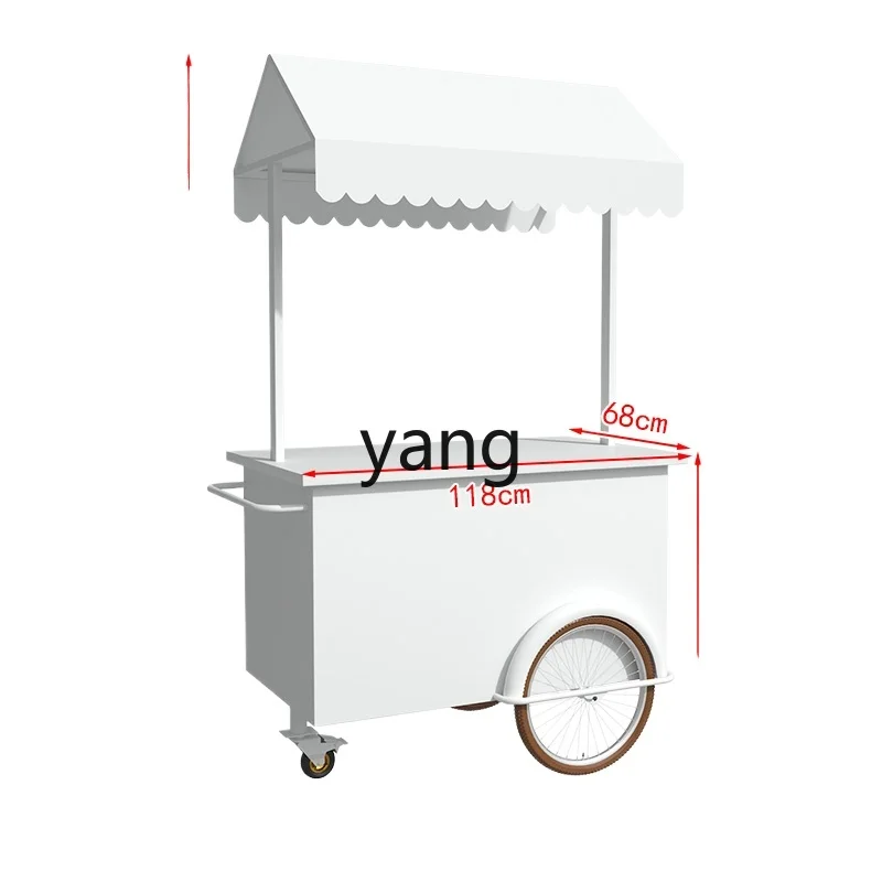 

yhm Simple Movable Stall Scenic Area Food Display Cart