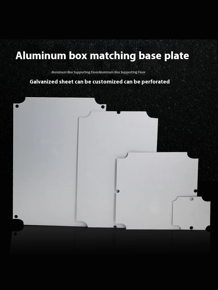 Cast Aluminum Waterproof Box Matching Base Plate Waterproof Box Galvanized Metal Plate Fixing Plate Support Customized Hole