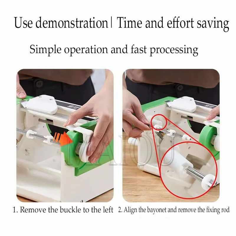 Manual Continuous Slicing Potato Machine Radish Lotus Root Potato Long Slicing Shredding Net Shape Slicing Machine