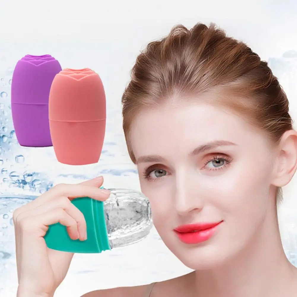 Silicone Ice Cube Massager Face Ice Roller Mold Reusable Care Facial Acne Reduce Care Skin Tool Contouring Lifting Face Bea P1G4