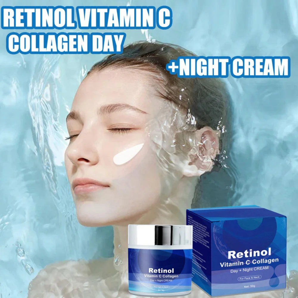 

50ml Retinol Collagen Face Creams Vitamin C Nourishing Neck Moisturizing Body Day Night Skin Care Anti-Aging Beauty Health