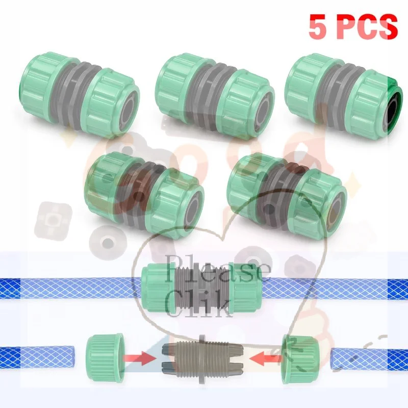 【HG】5 Pcs Hose Connector Quick Connect Kit Irrigation Repair Accessories Water Pipe Extension Garden Drip Irrigation Part