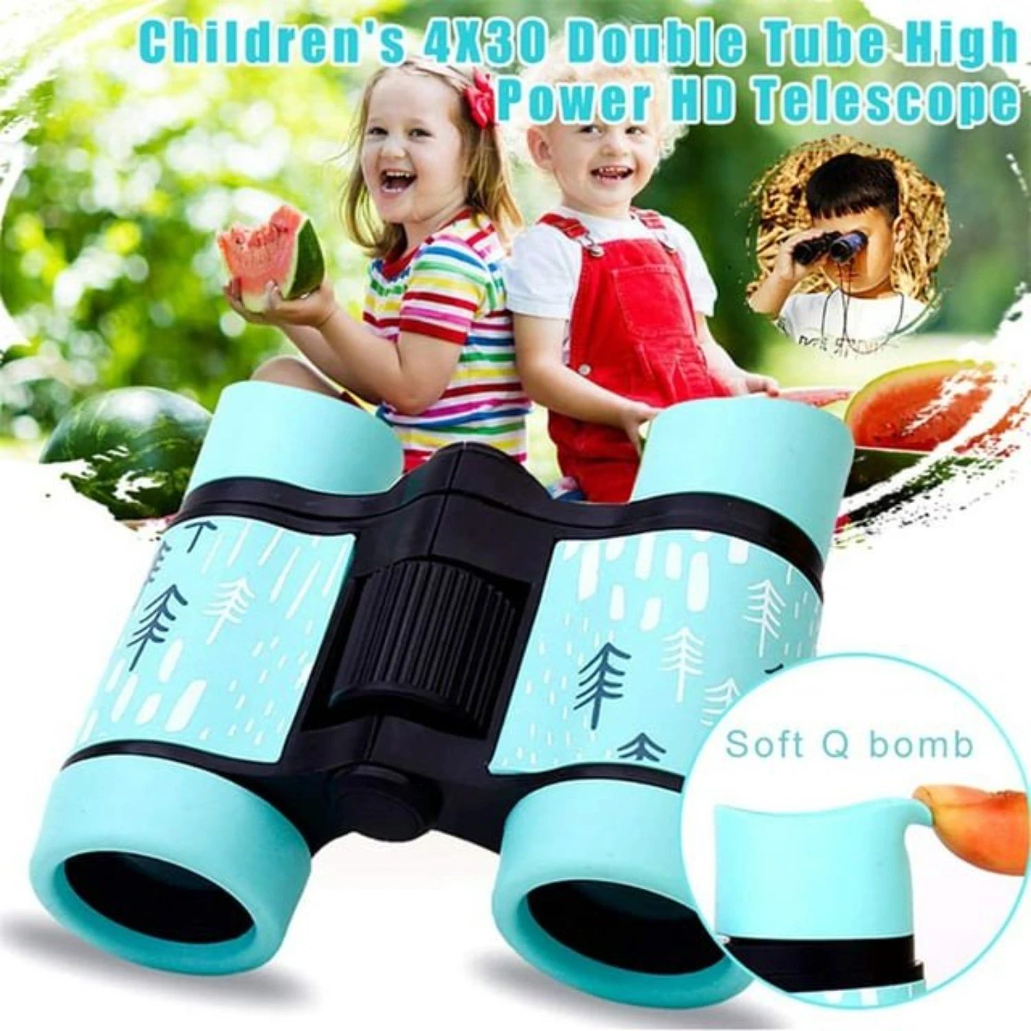 

2 Pack Kids Binoculars Gifts for 3-12 Years Boys Girls 4x30 High Resolution Real Optics Compact Binoculars Toys Shockproof Foldi