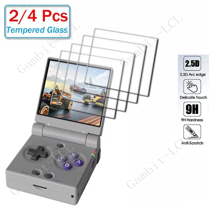 2/4PCS For MIYOO Mini Flip 2.8'' Screen Protective Tempered Glass ON MiniFlip Retro Handheld Game Console Protector Cover Film