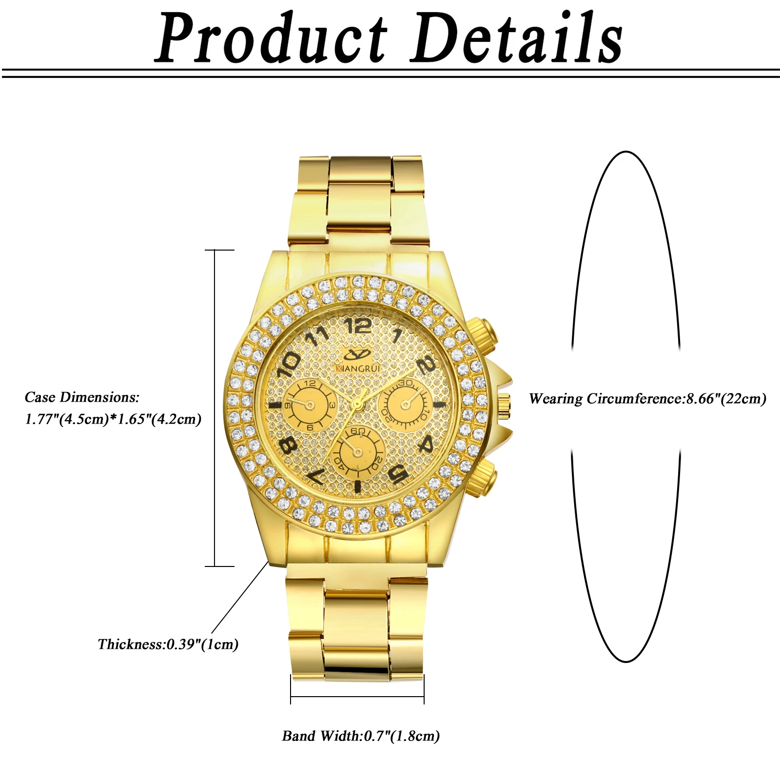 Декоративные золотые часы LANCARDO со стразами для влюбленных, аналоговые кварцевые арабские цифровые часы со съемным браслетом из нержавеющей стали для мужчин