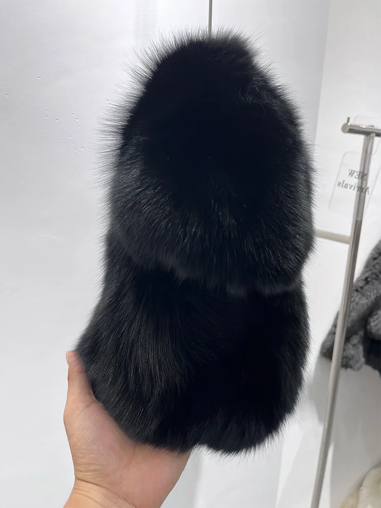 سترة قصيرة من فرو الثعلب الحقيقي الطبيعي للخريف والشتاء معطف نسائي دافئ صدرية من الفرو سترات نسائية فاخرة ملابس خروج