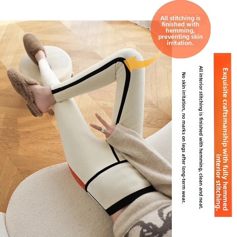 Thiened arcaskin calças femininas cintura alta levantamento de bunda calças de yoga fce quente tamanho grande ao ar livre usar roupa interior