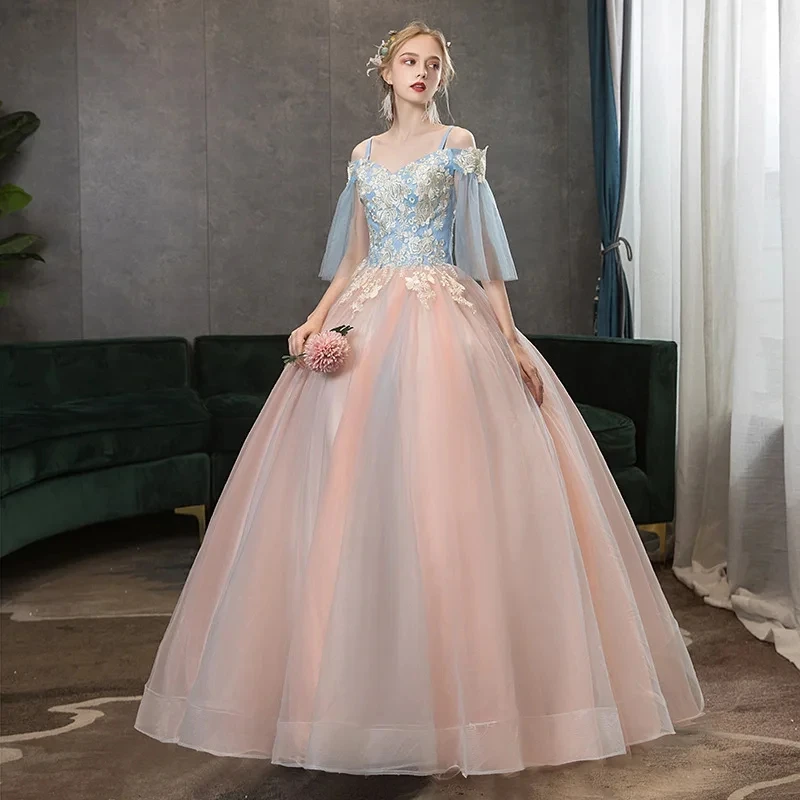 Bretelles Élégantes Robe de Soirée pour Femmes 2024 Quinceanera Robes pour Mariages Femme Élégante Invité Nouveau dans les Robes Robe CL-659