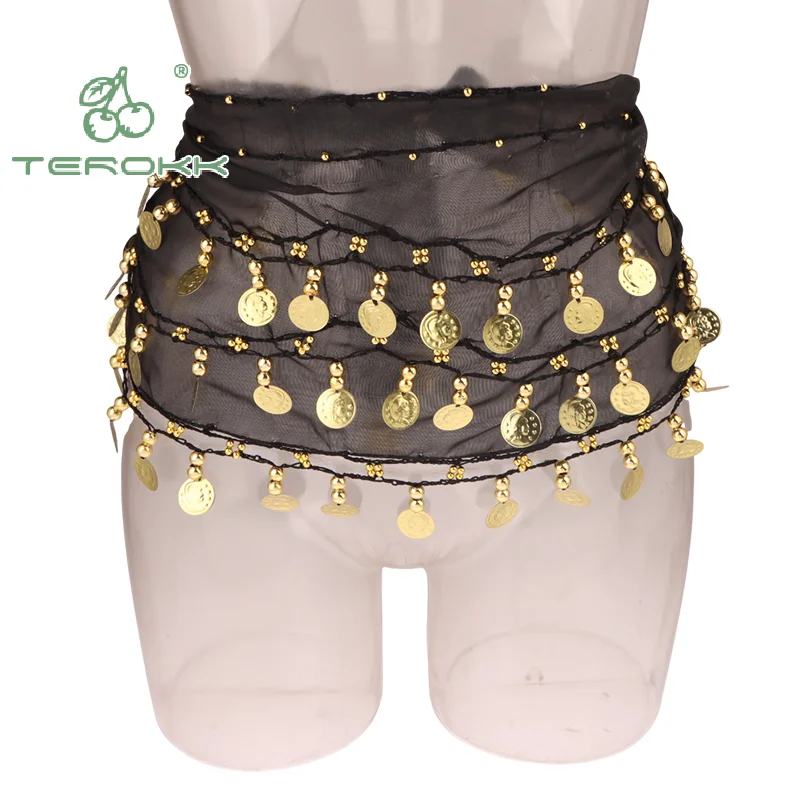 Taniec brzucha Szalik na biodra Spódnica z paskiem Cekiny Frędzle Taniec indyjski Taniec jazzowy Pas biodrowy Kostiumy sceniczne dla kobiet